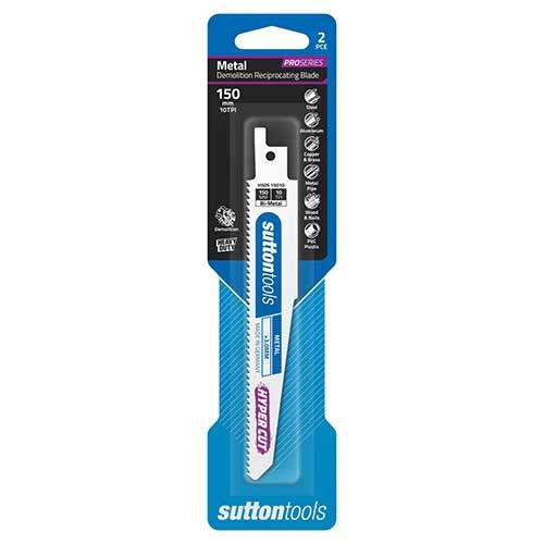 Sutton H50515010 150mm Reciprocating Blade - Metal 10 TPI 2 Pack