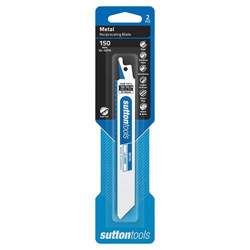 Sutton H50815014 150mm Metal Reciprocating Blade Twin-Cut 10-14 TPI 2 Pack