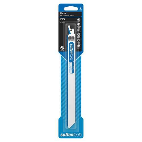Sutton H50822514 225mm Metal Reciprocating Blade Twin-Cut 10-14 TPI 2 Pack