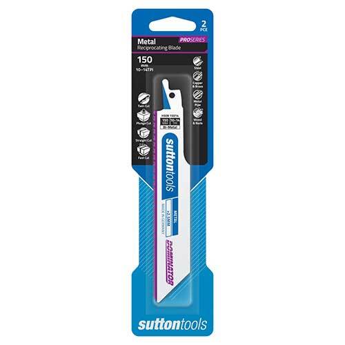 Sutton H50915014 150mm Metal Reciprocating Blade Dominator 10-14 TPI 2 Pack
