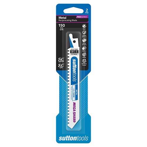 Sutton H51015005 150mm Metal Reciprocating Blade Mega Sharp 5 TPI 2 Pack