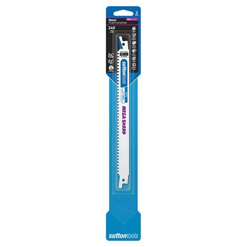 Sutton H51024005 240mm Metal Reciprocating Blade Mega Sharp 5 TPI 2 Pack