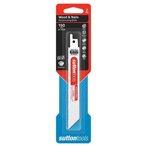 Sutton H52615014 150mm Wood & Nail Reciprocating Blade 10-14 TPI 2 Pack