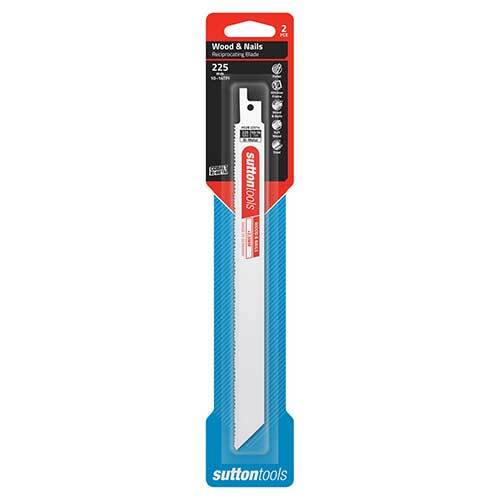 Sutton H52822514 225mm Reciprocating Blade Pallet Repair 10-14 TPI 2 Pack