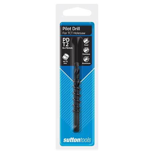Sutton H117PDT2 6 x 76mm Pilot Drill For TCT Hole saw