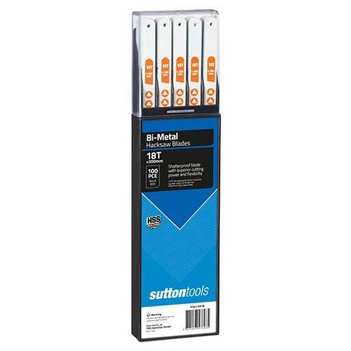 Sutton H3420018 300 mm Hacksaw Blade 18 TPI Bi-Metal HSS Pack of 100