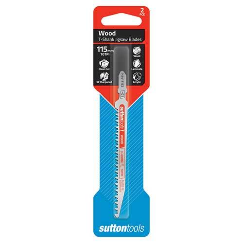 Sutton H4411152 Jigsaw Blade Wood Extra Fine Cut 115mm 10 TPI 2 Pack