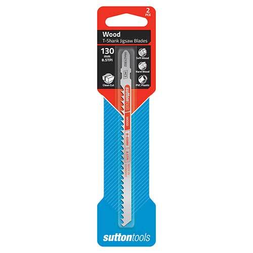 Sutton H4421302 Jigsaw Blade Wood Clean Cut 130mm 8.5 TPI 2 Pack