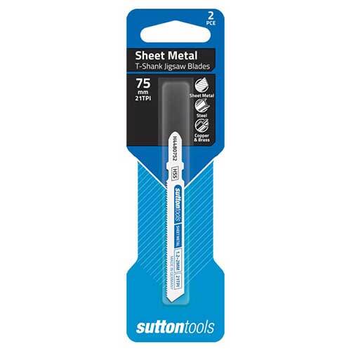 Sutton H4480752 Jigsaw Blade Metal Sheet 75mm 21 TPI 2 Pack