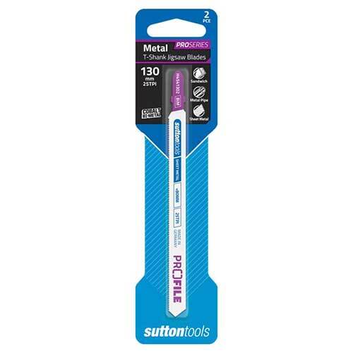 Sutton H4541302 Jigsaw Blade Metal Metal Profile 130mm 25 TPI 2 Pack