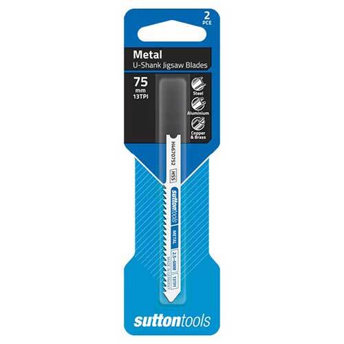 Sutton H4670752 Jigsaw Blade U-Shank Metal General 75mm 13 TPI 2 Pack