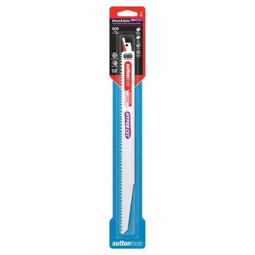 Sutton H50722508 225mm Reciprocating Wood & Nails 5-8 TPI 2 Pack