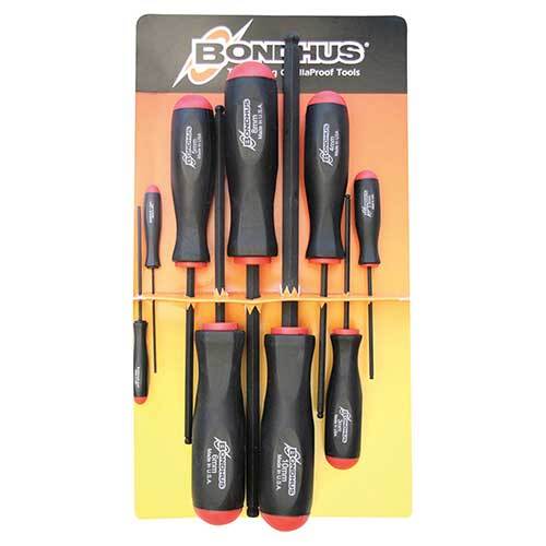 Bondhus BD10699 Ball End Screwdriver Metric Set (1.5 - 10mm) 9 Pieces