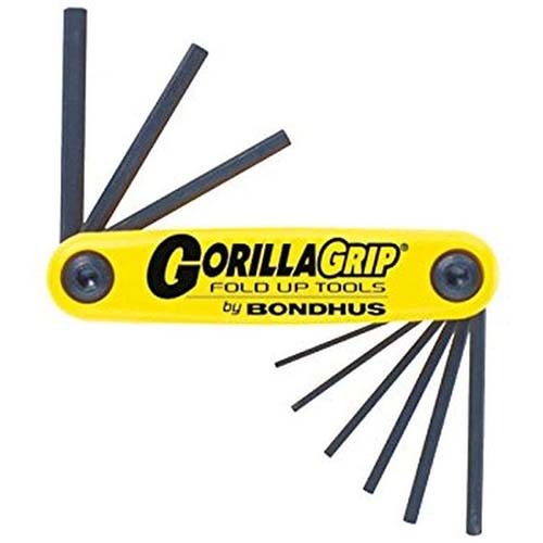 Bondhus BD12589 Hex End Gorilla Grip Fold Up (5/64 - 1/4") 9 Pieces