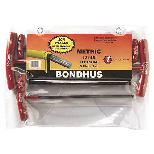 Bondhus BD13148 Ball End T-Handle Metric (4 - 10mm) 5 Pieces