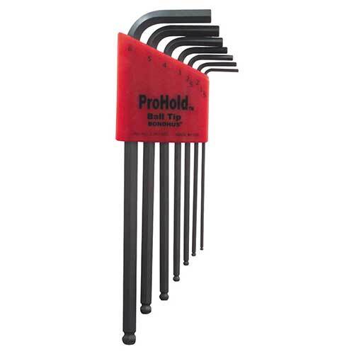 Bondhus BD74992 Pro Hold Tip Ball End L-Wrench Set (1.5 - 6mm) 7 Pieces