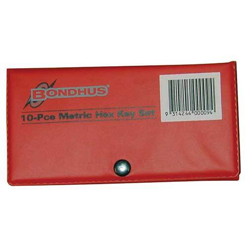 Bondhus BD00009 Hex End L-Wrench Metric Set 10 Pieces