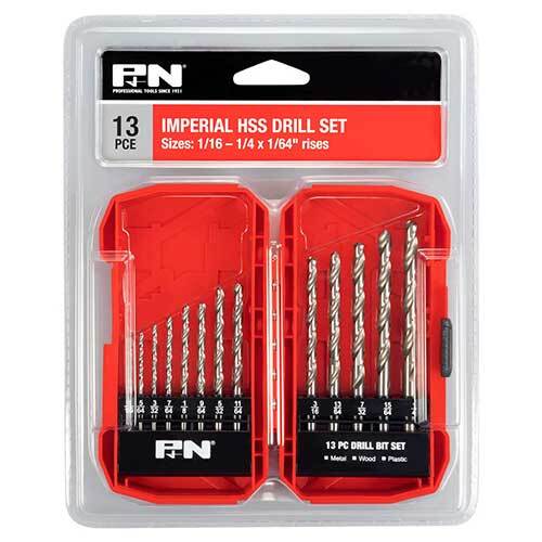 P&N 166044635 13pc Imperial Jobber Drill Set HSS 1/16" - 1/4" x 1/64"