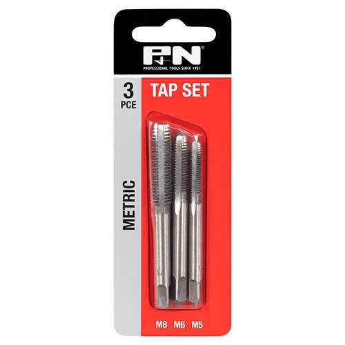P&N 166044652 Metric Hand Tap Set (Taper/Interm/Bottom) M5,M6,M8 Carbon Steel