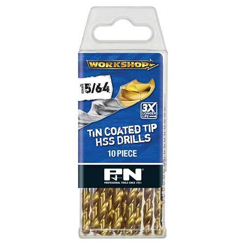 P&N 166412344 15/64" Workshop Jobber Drill Bit HSS Co TiN Imperial 5 Pack