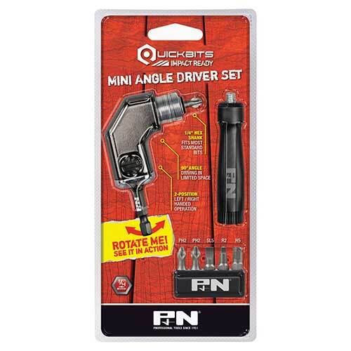 P&N 107RAD370 Quickbit Mini Angle Driver Set 1/4" Shank
