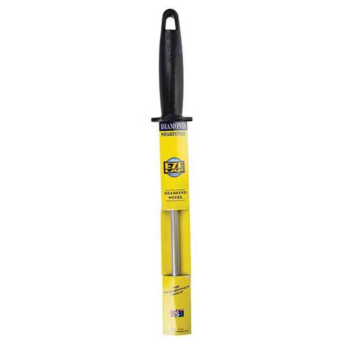 Eze-Lap G Round Sharpening Steel 8 x 3/8" Shaft Diamond Steel w/ Plastic Handle