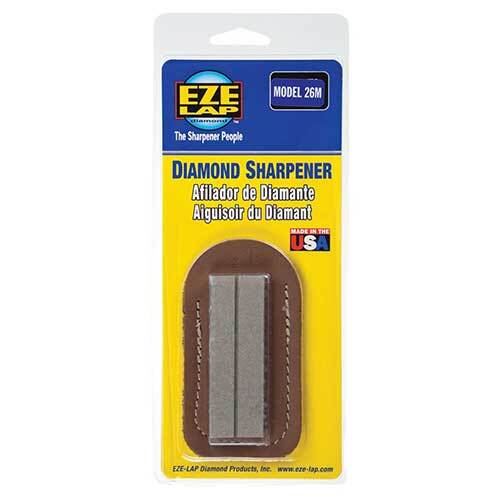 Eze-Lap 26M Pocket Stone Sharpener 1 x 3 x 1/4" Medium - Groove in Pouch