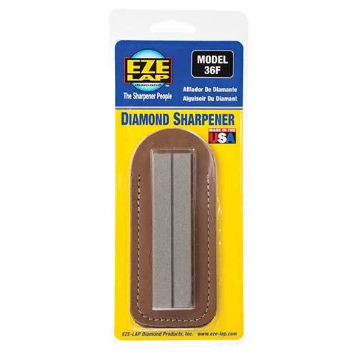 Eze-Lap 36F Pocket Stone Sharpener 1 x 4 x 1/4" Fine - Groove in Pouch