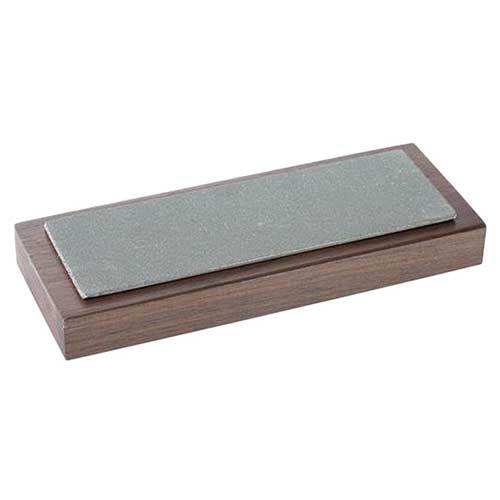 Eze-Lap 22F Bench Stone Sharpener 1 x 3" Fine - Walnut Pedestal No Groove