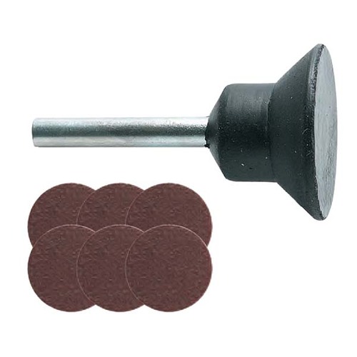 PG Mini M.3210 Rubber Backing Pad and 6 Adhesive Sanding Disc Pack