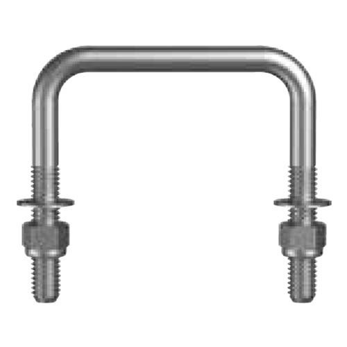 1/2" BSW 75x100mm U Bolt Square Nyloc & Washer Mild Steel G2 HDG  - Box of 25