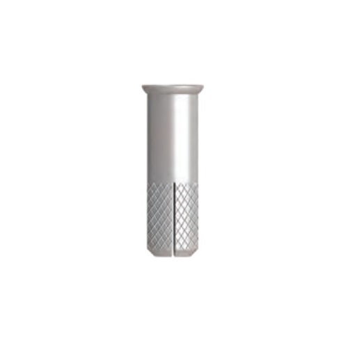 M6 x 25mm Zinc Yellow Knurled Body With Lip Drop-In Anchor - Pack of 100