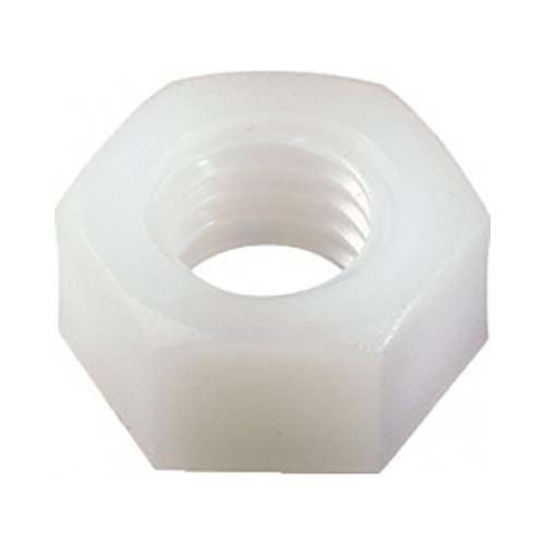 M2.5 Metric Hex Nut DIN 934 Natural Nylon - Pack of 100