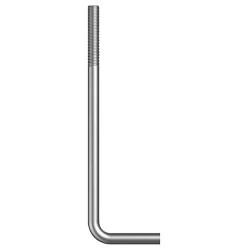 M16 x 400mm Hobcast Foundation L-Bolt Mild Steel Hot Dip Gal  - Box of 20