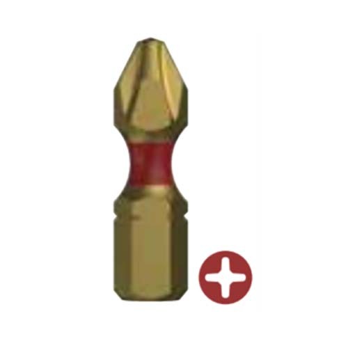 PH2 Insert Phillips Drive Bit 1/4" S2 Alloy Titanium Nitride  - Box of 25