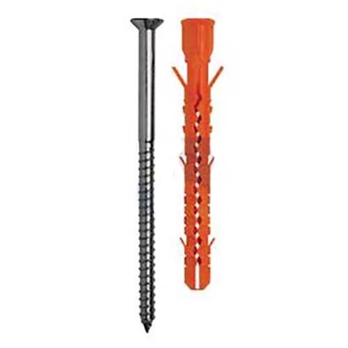 Mungo MBK-STB Nylon Frame Plug W/ Collar & Hex Screw T40 80mm Zinc - Pack of 50