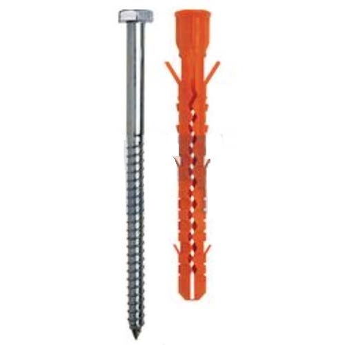 Mungo MBR-S Nylon Frame Plug W/ Screw Pozi 6 x 55mm Zinc - Pack of 100