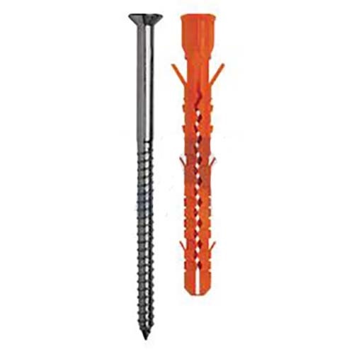 Mungo MB-S Nylon Frame Plug W/ Screw Pozi 3 8 x 80mm Zinc - Pack of 100