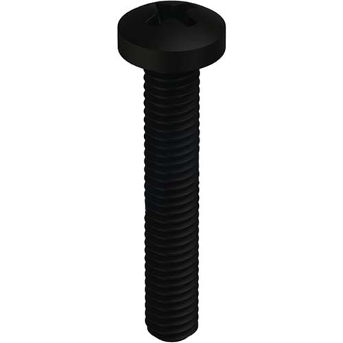 M3 x 8mm Pan Phillips Metal Thread Screw Mild Steel Zinc Black  - Box of 200