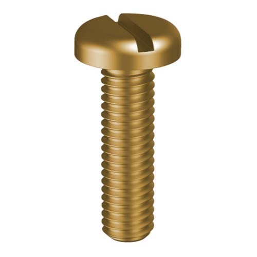 M4 x 10mm Pan Slotted Metal Thread (Machine) Screw Brass  - Box of 100
