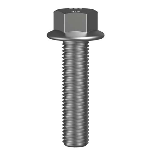 M10x40mm Metric Hex Flanged Fine Bolt No Serration CL8.8 Z-Yellow  - Box of 100