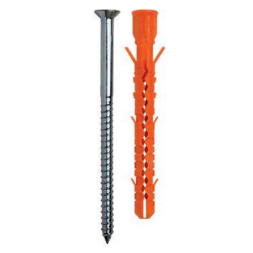 Mungo MB-ST Nylon Frame Plug With Screw T40 100mm Zinc Plated - Pack of 50