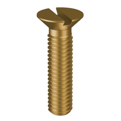 M4 x 6mm Countersunk Slotted Metal Thread Screw Brass  - Pack of 100