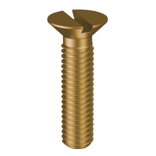 M6 x 12mm Countersunk Slotted Metal Thread Screw Brass  - Pack of 100