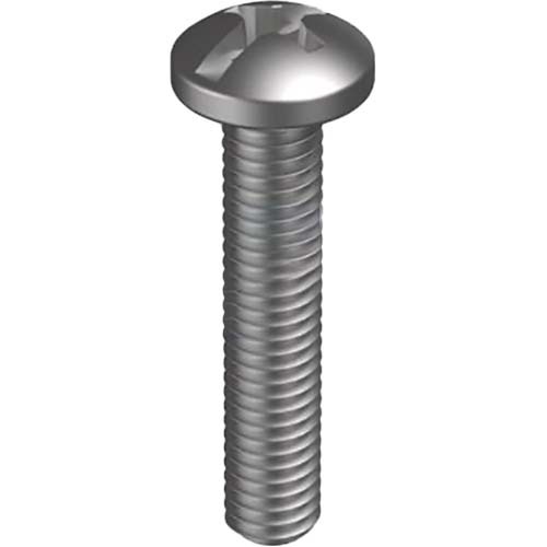 M6 x 25mm Pan Head Combi Metal Thread Screw Mild Steel Zinc  - Pack of 200
