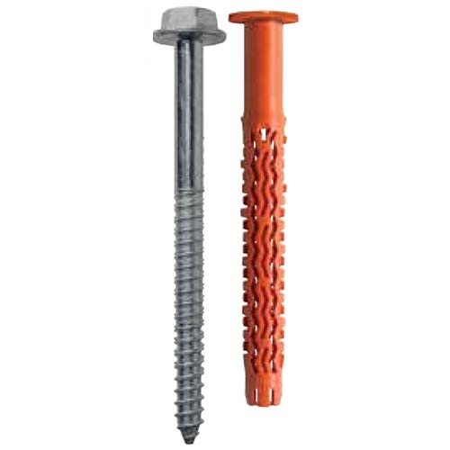 Mungo MQLK-STBF Nylon Frame Plug Collar & Hex Screw T40 80 x 10mm Gal - Pack of 50