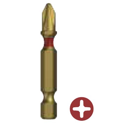 PH3x100mm Power Phillips TiN Dr. Bit 1/4" S2 Alloy Titan  - Box of 25