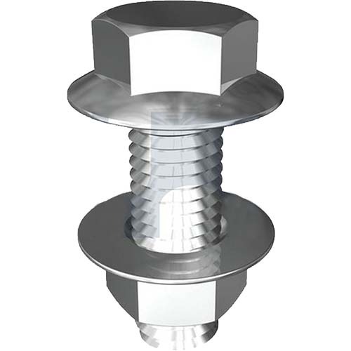 M16 x 35mm Purlin Hex Flange Bolt and Nut CL8.8 Zinc Plated  - Box of 75