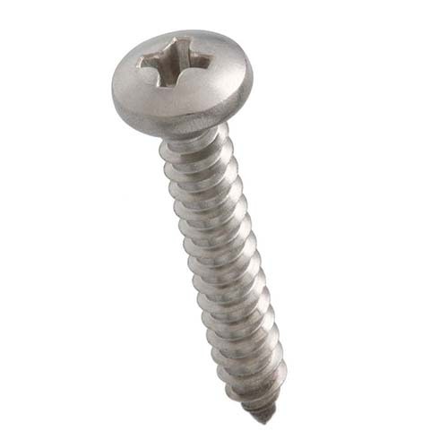 No. 10-16 x 3/4" Phillips Pan Head Self Tapping Screw Zinc  - Box of 1000