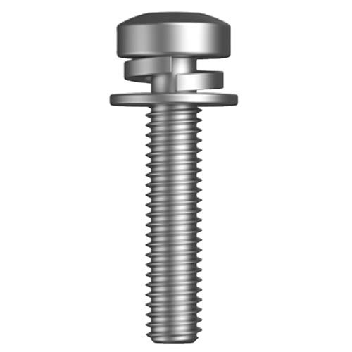 M3 x 6mm Sems Spring/Flat Metal Thread Pan Torx Screw Zinc  - Box of 200